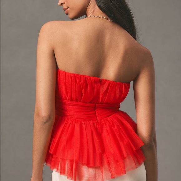 Flat White Tulle Tube Top Size Small NWT - Picture 3 of 7